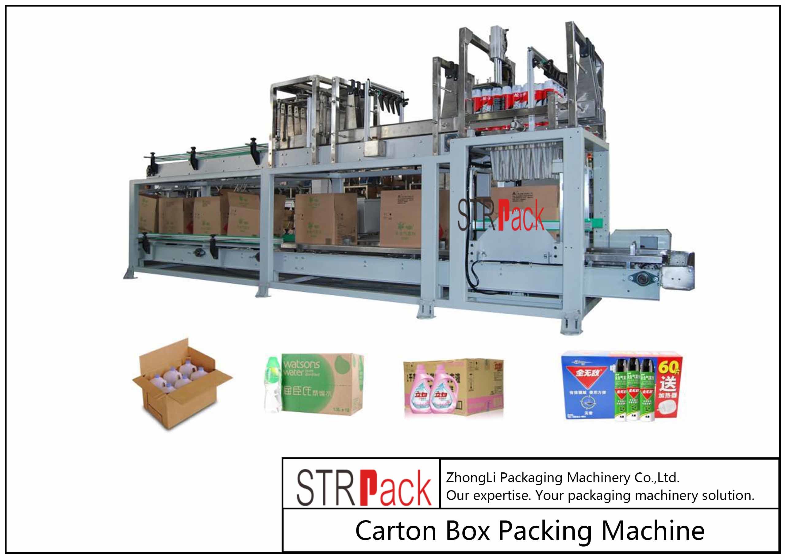 윤활유/연무질 제품 채우는 선을 위한 병 판지 상자 포장업자 기계